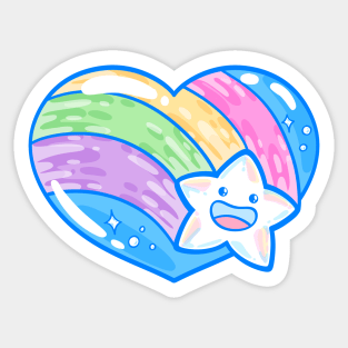 Kawaii Rainbow Shooting Star Sticker